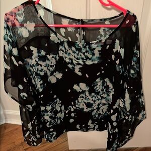 Elegant Black and teal Women's Top